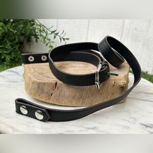 AIMEE  Kestenberg leather strap black/silver. NEW